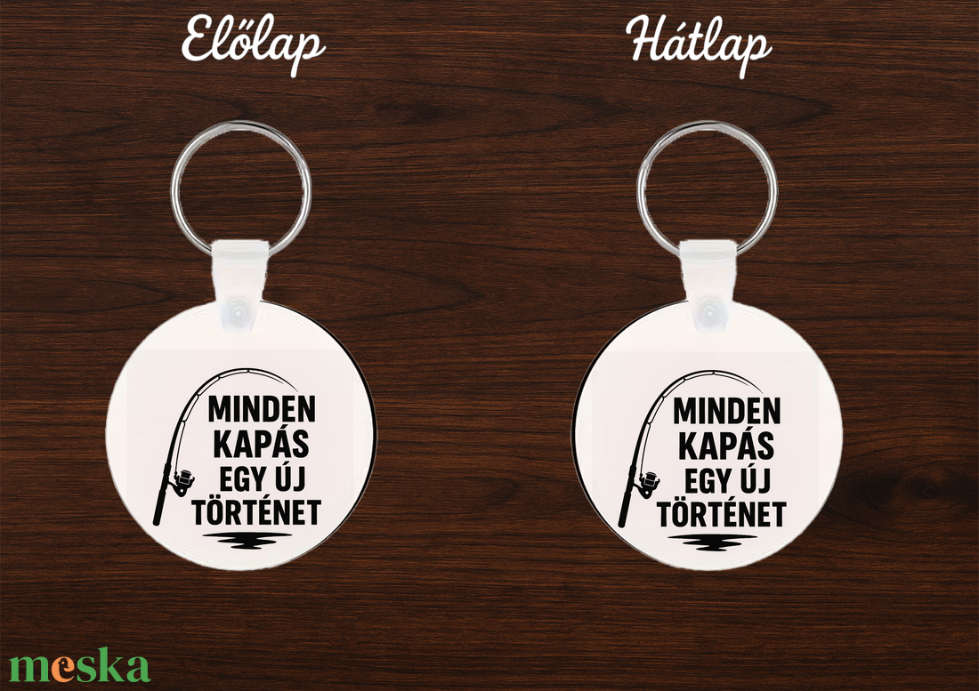 Horgász kulcstartó � egyedi névvel � szublimált MDF kulcstartó pecásoknak - táska & tok - kulcstartó & táskadísz - kulcstartó - Meska.hu