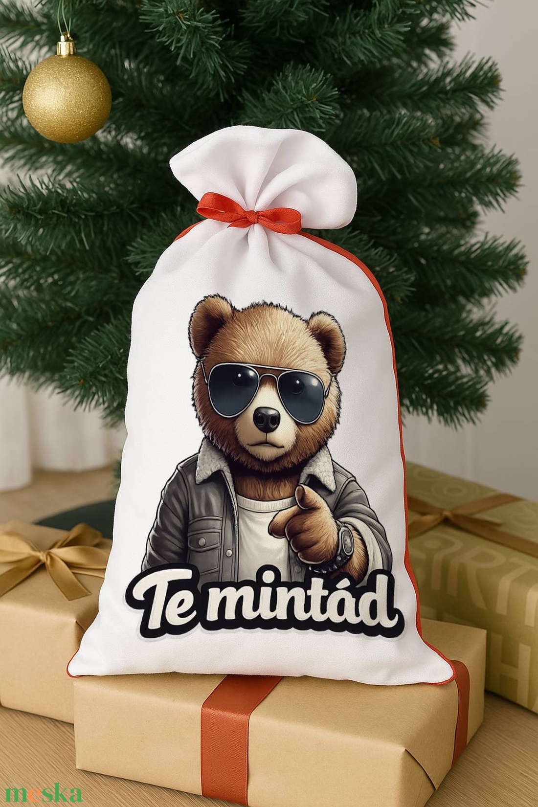 Egyedi mikulászsák � fényképpel, névvel vagy grafikával személyre szabható - karácsony - mikulás - mikulás zsák - Meska.hu