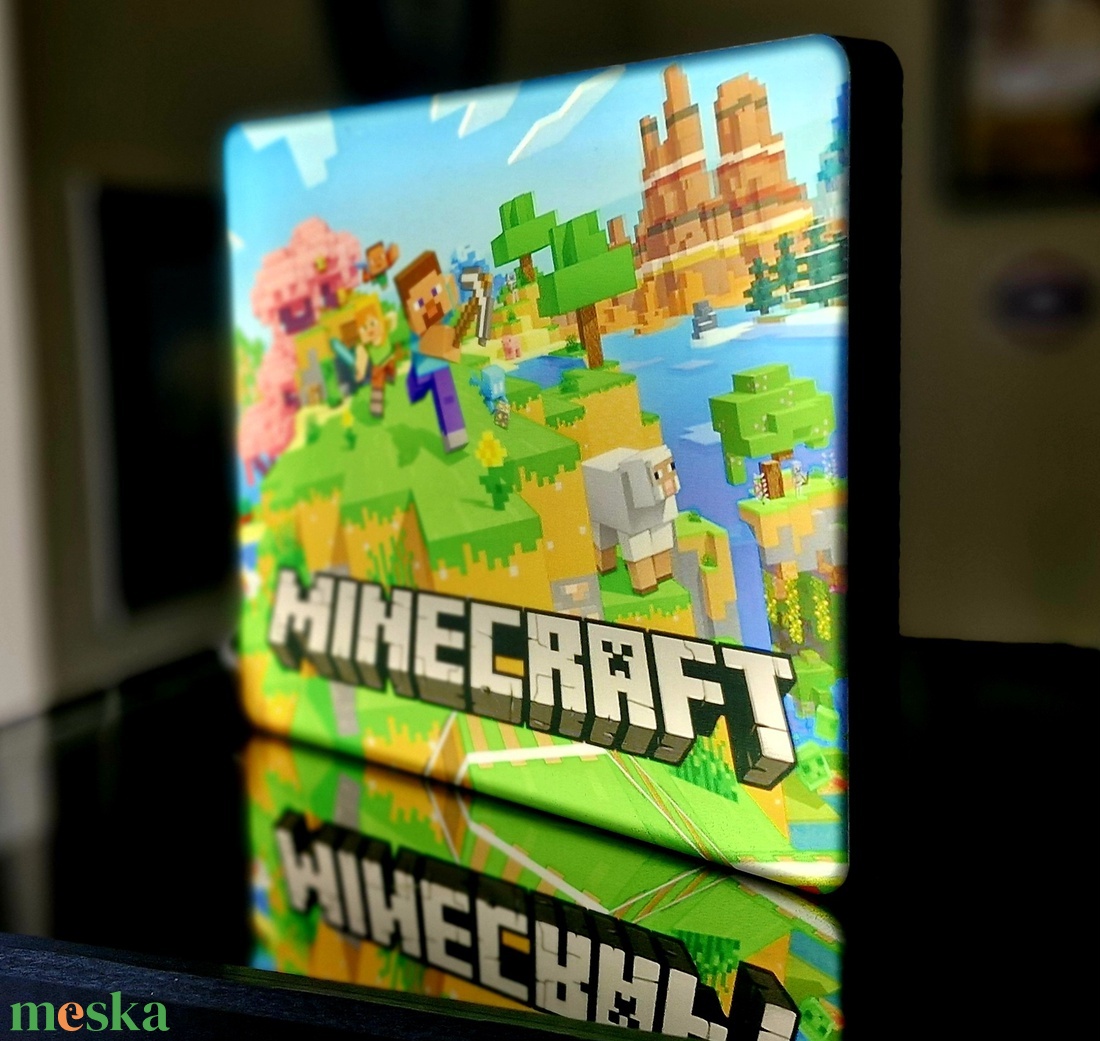 MINECRAFT 3D led lightbox - otthon & életmód - lámpa - hangulatlámpa - Meska.hu