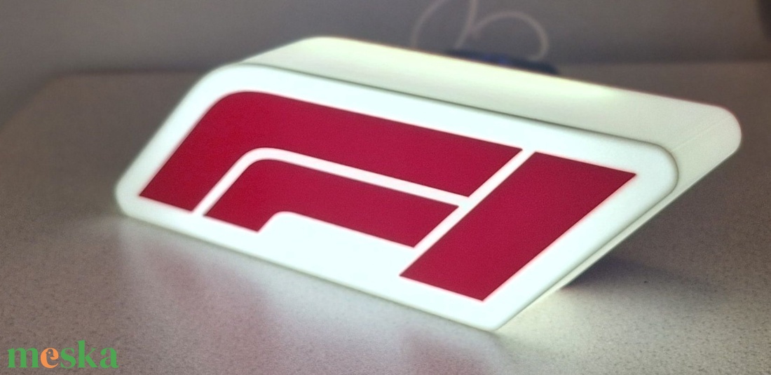 F1 3D led világító lightbox díszlámpa - otthon & életmód - lámpa - hangulatlámpa - Meska.hu