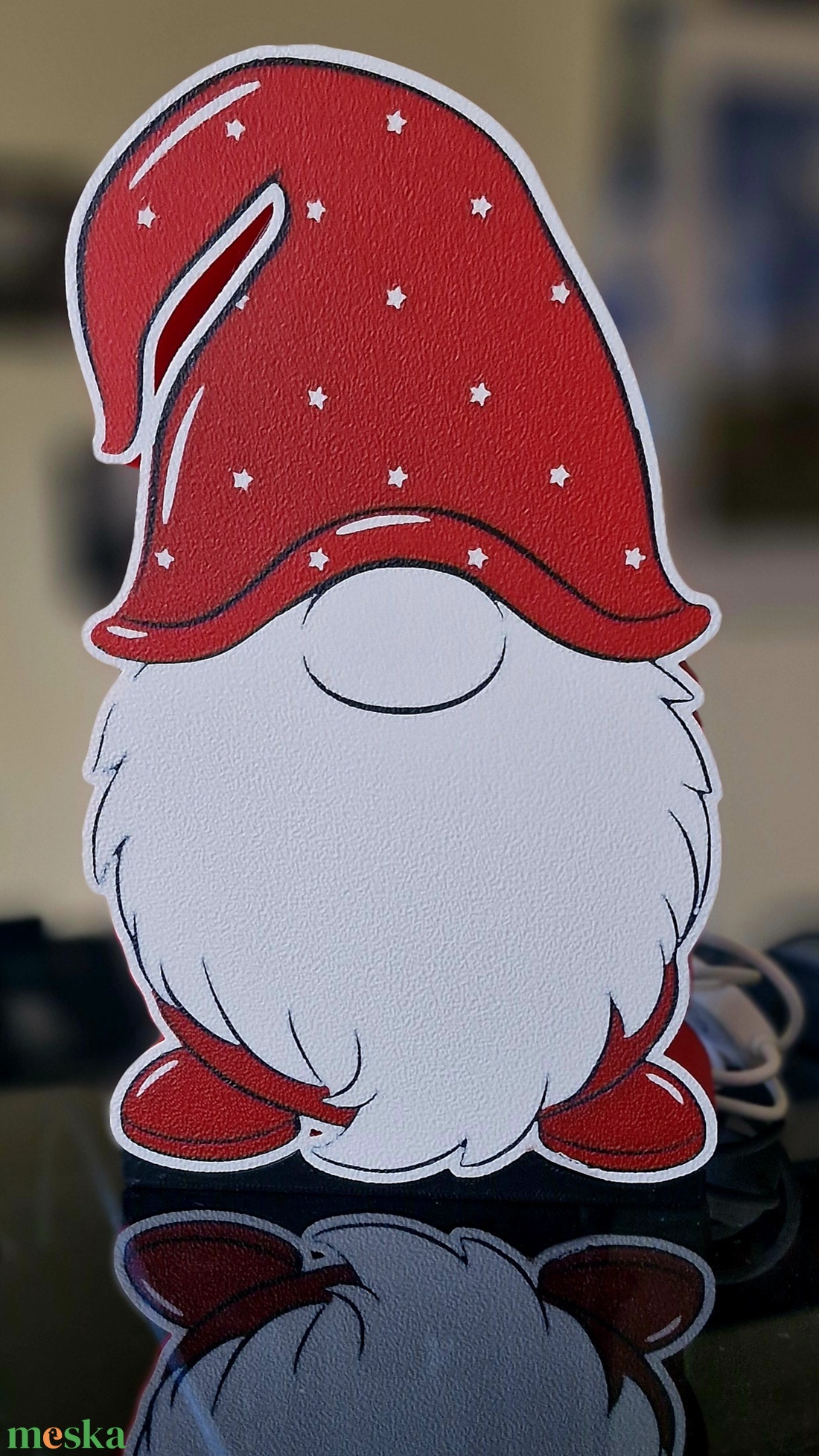 Karácsonyi manó 3D led díszlámpa (lightbox) - karácsony - karácsonyi lakásdekoráció - karácsonyi manók, figurák - Meska.hu