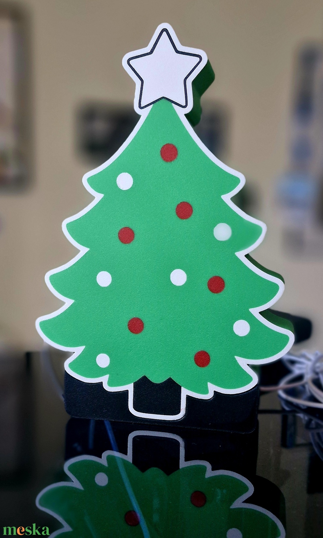 Karácsonyfa 3D led díszlámpa (lightbox) - karácsony - karácsonyi lakásdekoráció - karácsonyi lakásdíszek - Meska.hu