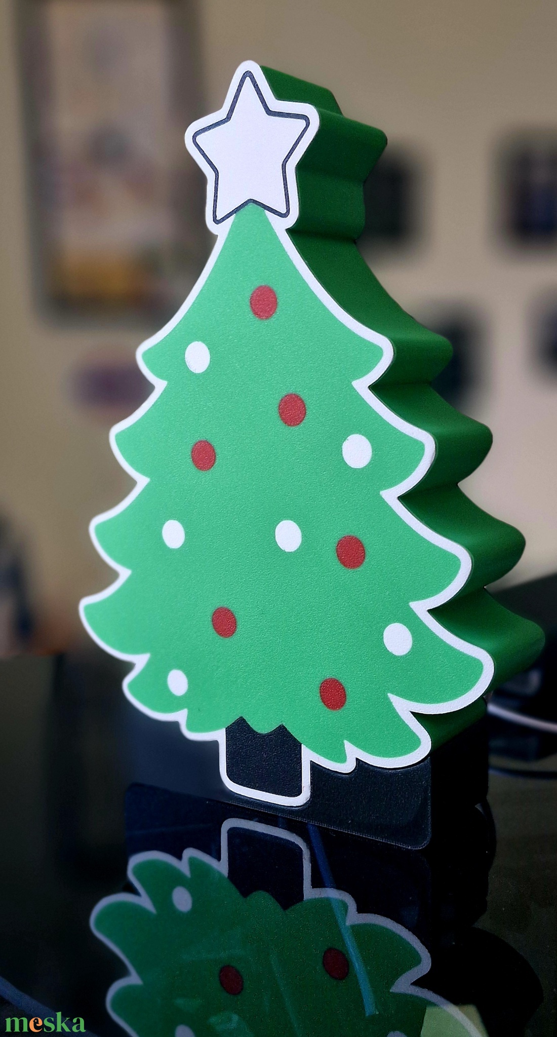 Karácsonyfa 3D led díszlámpa (lightbox) - karácsony - karácsonyi lakásdekoráció - karácsonyi lakásdíszek - Meska.hu