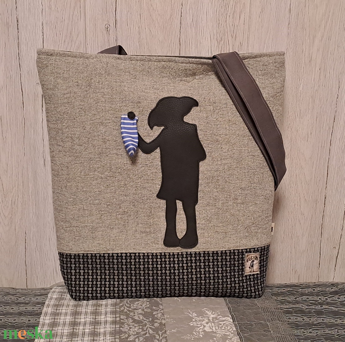 Dobi szabad manó  :) szatyor, vászontáska, ökotáska vendeg512936 rendelésére - táska & tok - bevásárlás & shopper táska - shopper, textiltáska, szatyor - Meska.hu