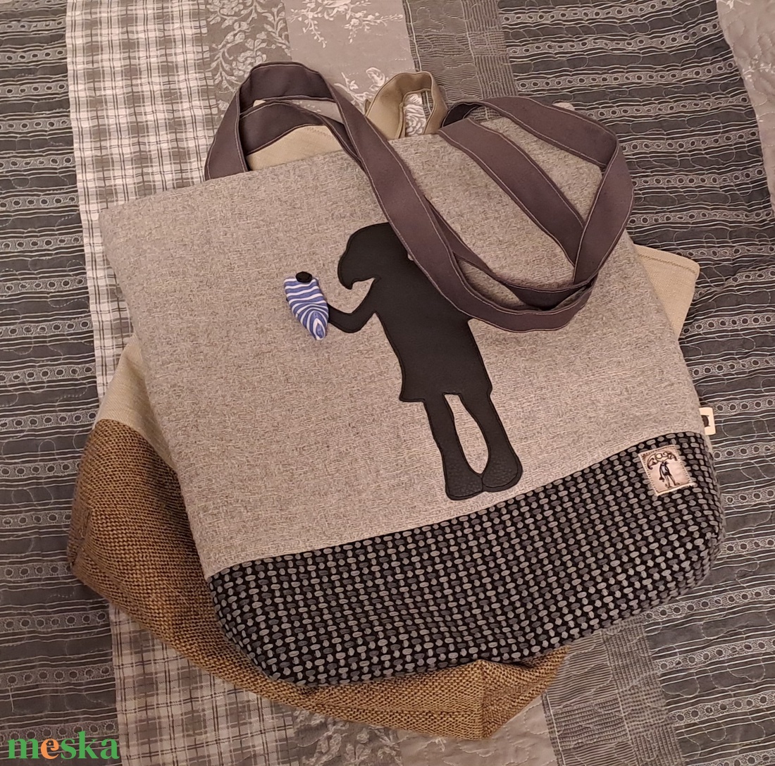 Dobi szabad manó  :) szatyor, vászontáska, ökotáska vendeg512936 rendelésére - táska & tok - bevásárlás & shopper táska - shopper, textiltáska, szatyor - Meska.hu