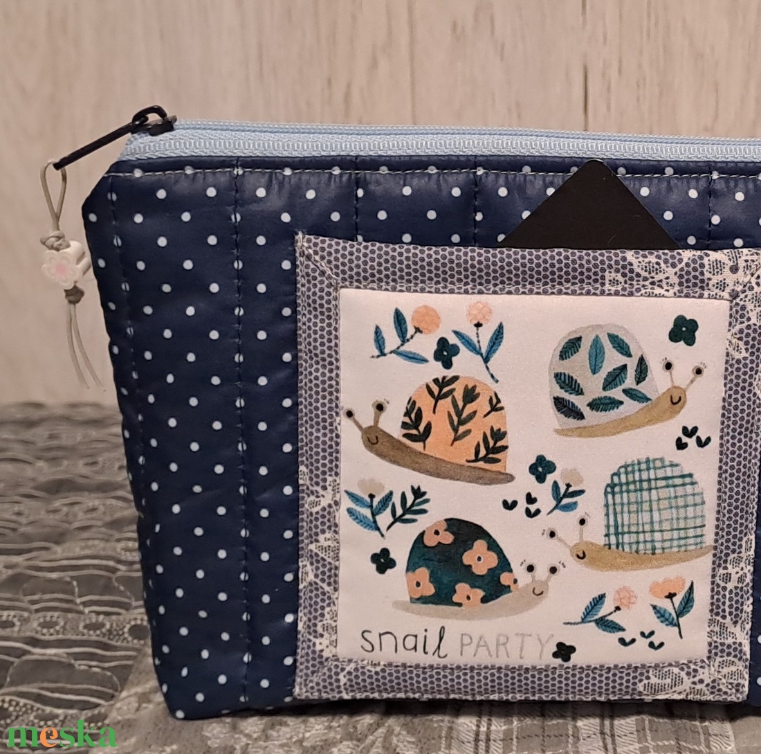 Csiga futam  :) neszesszer/sminktáska/irattartó - táska & tok - neszesszer - Meska.hu