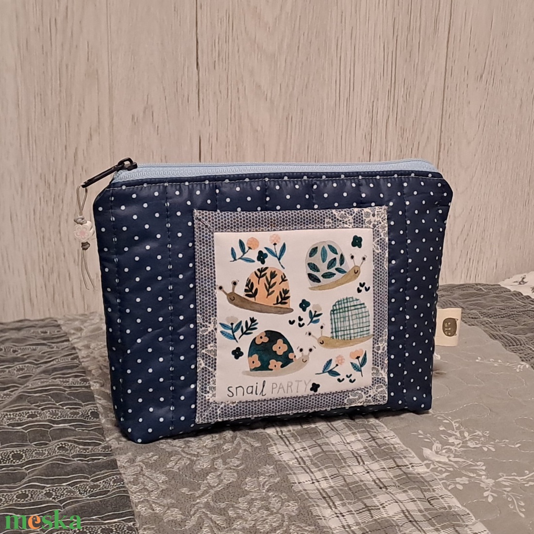 Csiga futam  :) neszesszer/sminktáska/irattartó - táska & tok - neszesszer - Meska.hu