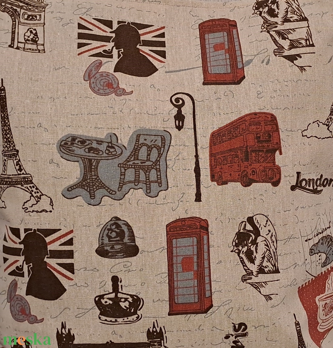 London, Párizs :) kifordítom-befordítom szatyor, ökotáska, válltáska - táska & tok - bevásárlás & shopper táska - shopper, textiltáska, szatyor - Meska.hu