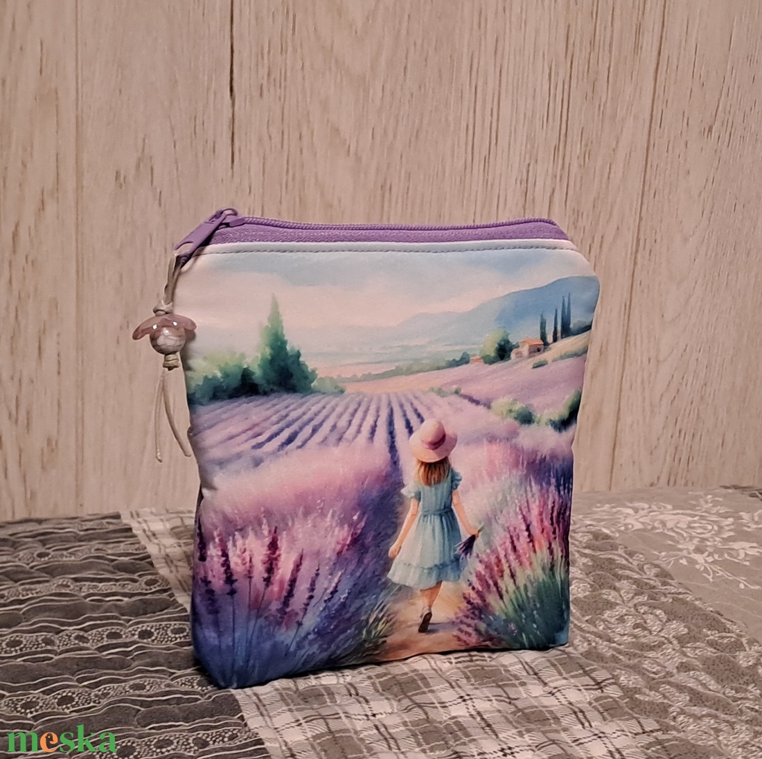 Levendulamező :) neszesszer/sminktáska/betéttartó - táska & tok - neszesszer - Meska.hu
