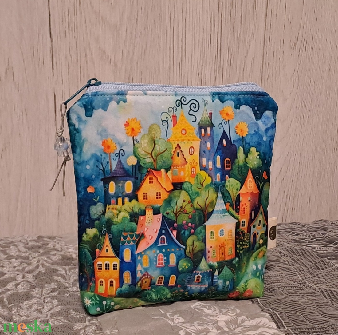 Színes házikók :) neszesszer/sminktáska/betéttartó - táska & tok - neszesszer - Meska.hu