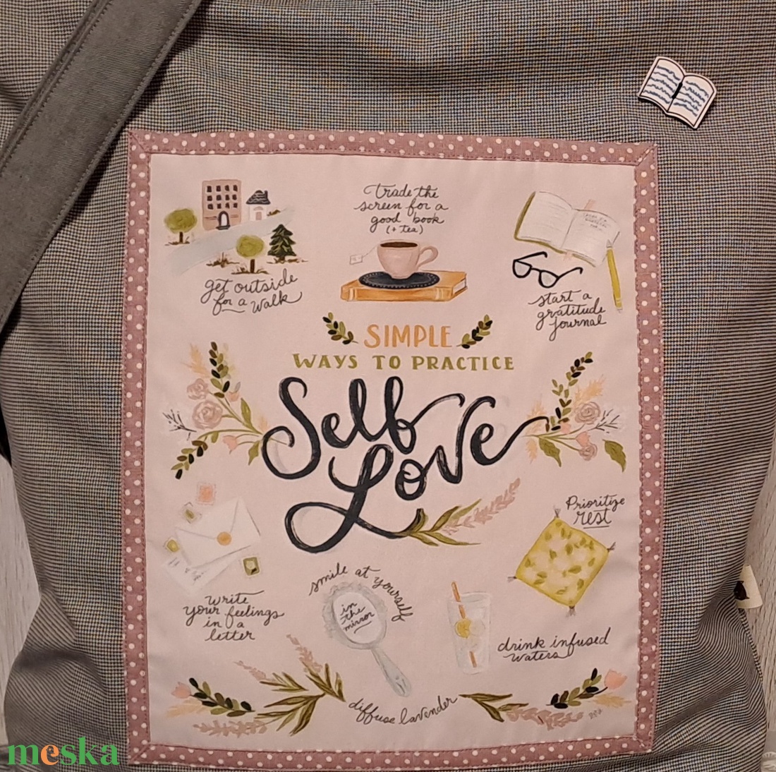 Self Love :) szatyor, ökotáska, válltáska - táska & tok - bevásárlás & shopper táska - shopper, textiltáska, szatyor - Meska.hu Self Love :) szatyor, ökotáska, válltáska - táska & tok - bevásárlás & shopper táska - shopper, textiltáska, szatyor - Meska.hu