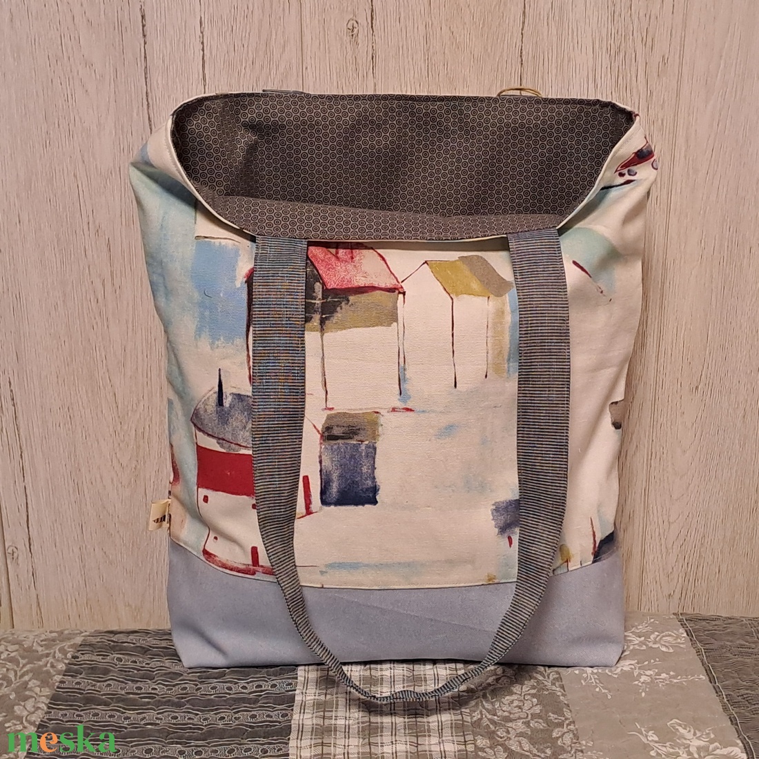 Halászfalu :) szatyor, vászontáska, ökotáska - táska & tok - bevásárlás & shopper táska - shopper, textiltáska, szatyor - Meska.hu
