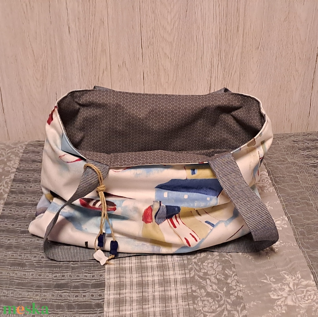 Halászfalu :) szatyor, vászontáska, ökotáska - táska & tok - bevásárlás & shopper táska - shopper, textiltáska, szatyor - Meska.hu