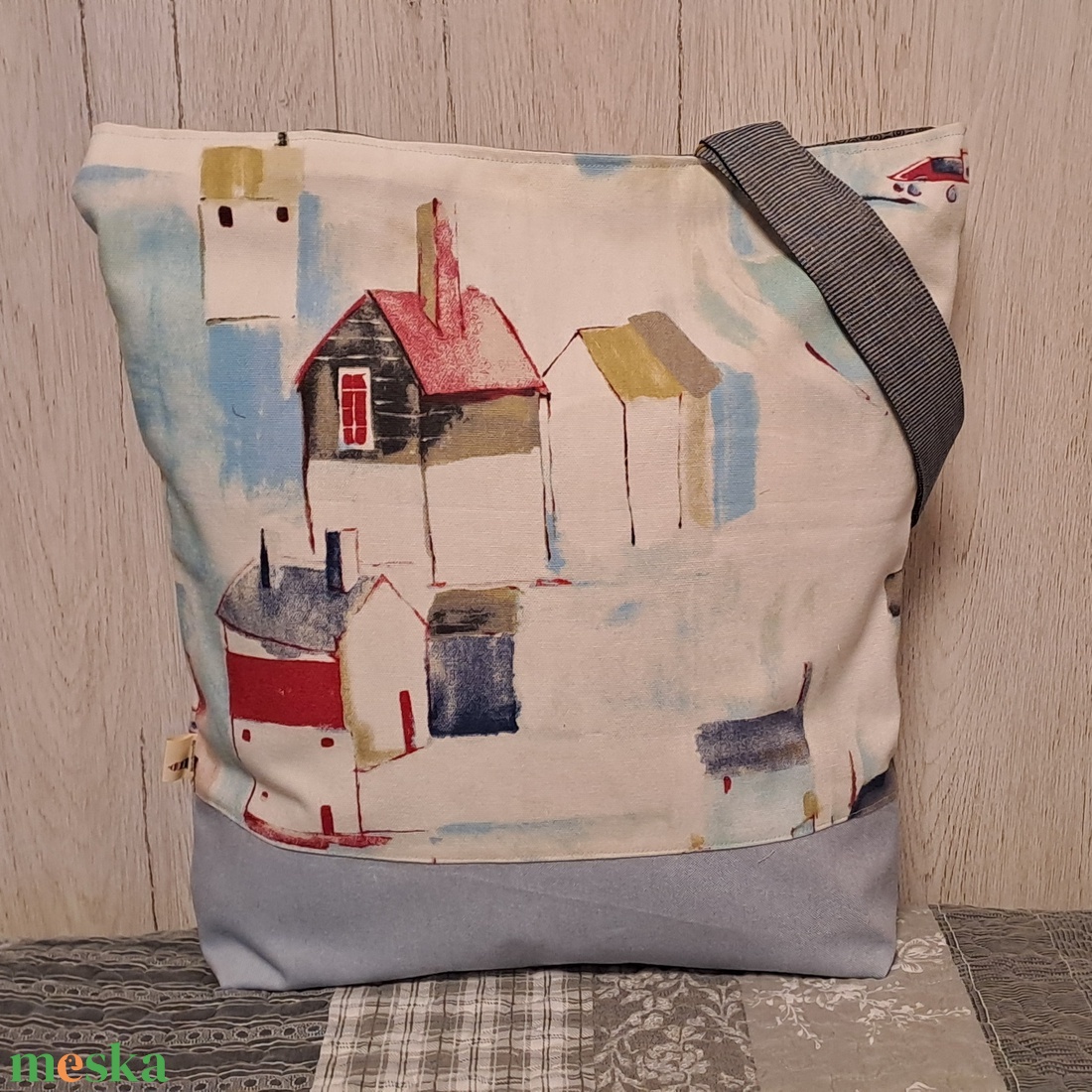 Halászfalu :) szatyor, vászontáska, ökotáska - táska & tok - bevásárlás & shopper táska - shopper, textiltáska, szatyor - Meska.hu