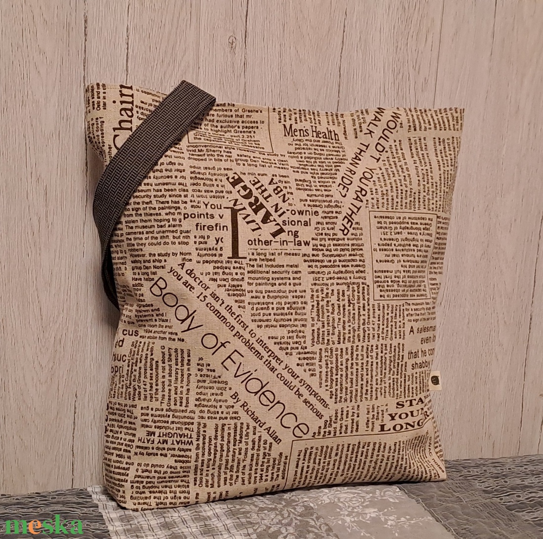 Újság 3.0 :) szatyor, ökotáska, válltáska - táska & tok - bevásárlás & shopper táska - shopper, textiltáska, szatyor - Meska.hu