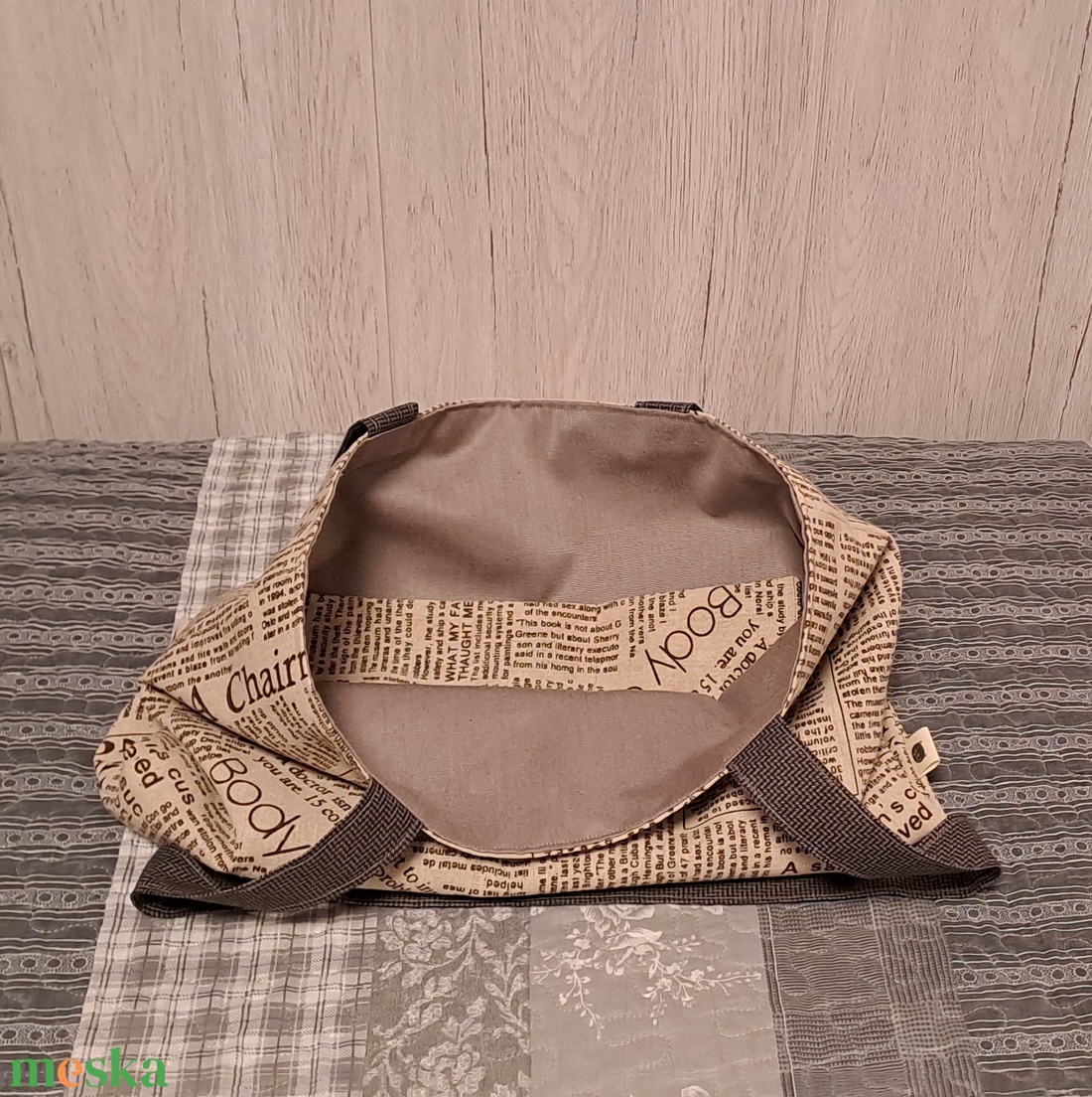 Újság 3.0 :) szatyor, ökotáska, válltáska - táska & tok - bevásárlás & shopper táska - shopper, textiltáska, szatyor - Meska.hu