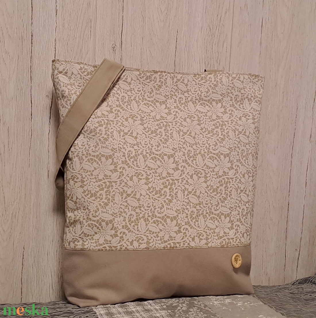 Csipkés hatás :) szatyor, ökotáska, válltáska - táska & tok - bevásárlás & shopper táska - shopper, textiltáska, szatyor - Meska.hu