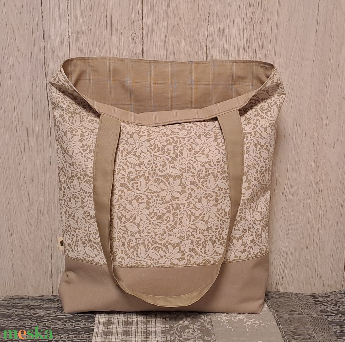 Csipkés hatás :) szatyor, ökotáska, válltáska - táska & tok - bevásárlás & shopper táska - shopper, textiltáska, szatyor - Meska.hu