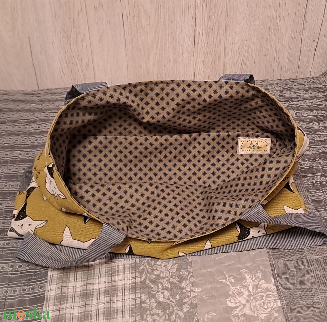 Macskák :) szatyor, ökotáska, válltáska - táska & tok - bevásárlás & shopper táska - shopper, textiltáska, szatyor - Meska.hu