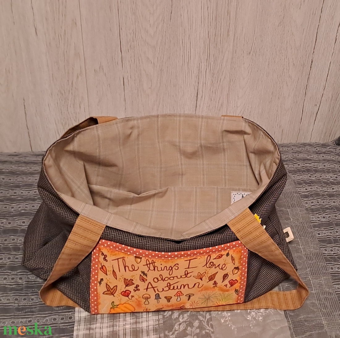 Minden ami ősz :) szatyor, ökotáska, válltáska - táska & tok - bevásárlás & shopper táska - shopper, textiltáska, szatyor - Meska.hu