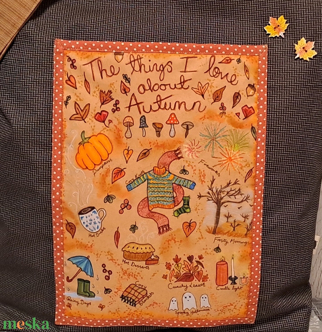 Minden ami ősz :) szatyor, ökotáska, válltáska - táska & tok - bevásárlás & shopper táska - shopper, textiltáska, szatyor - Meska.hu