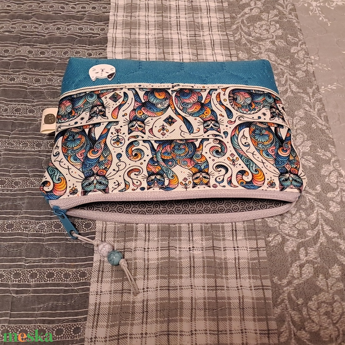 Cicák színesben  :) neszesszer/sminktáska/irattartó - táska & tok - neszesszer - Meska.hu