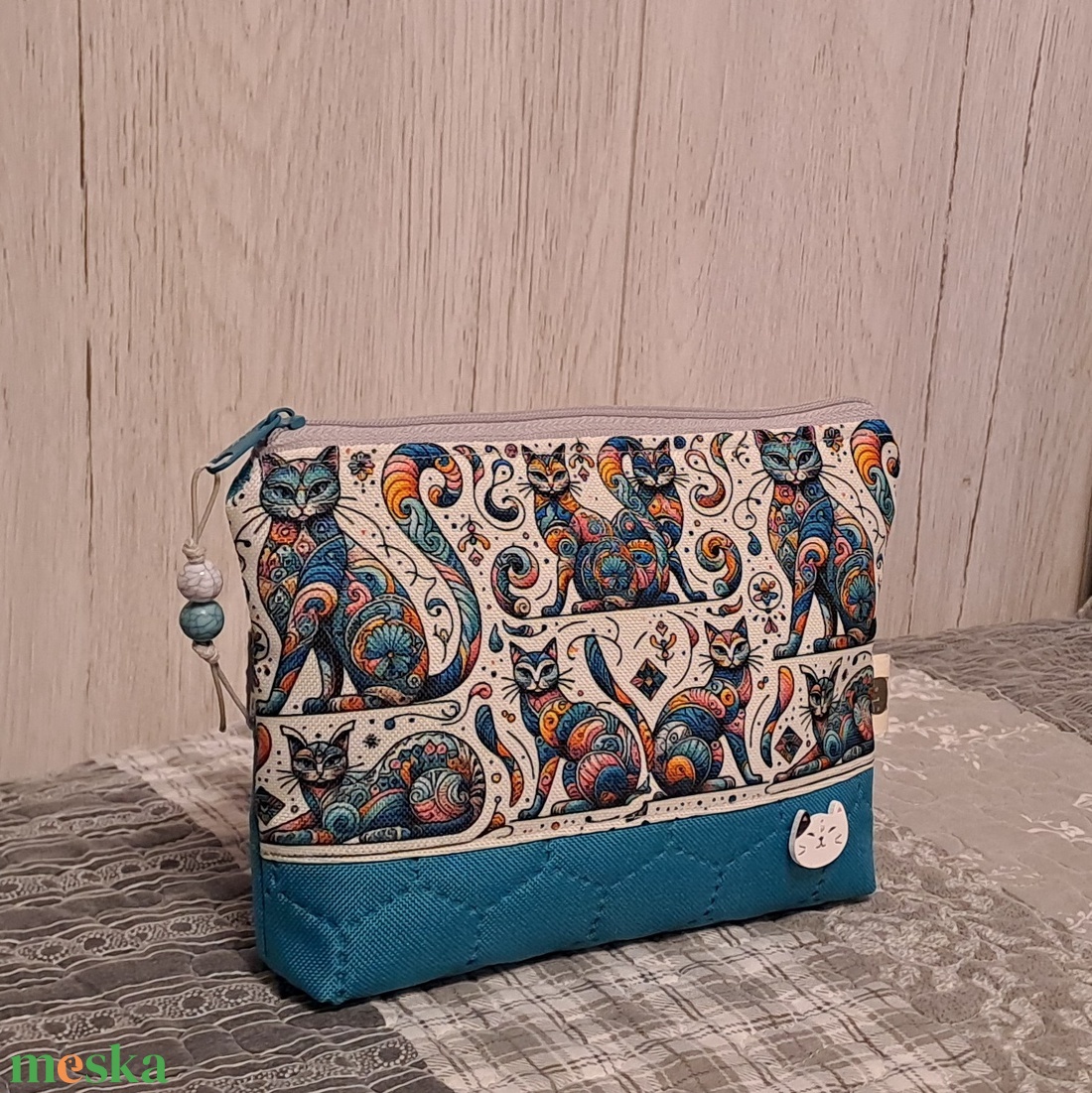 Cicák színesben  :) neszesszer/sminktáska/irattartó - táska & tok - neszesszer - Meska.hu