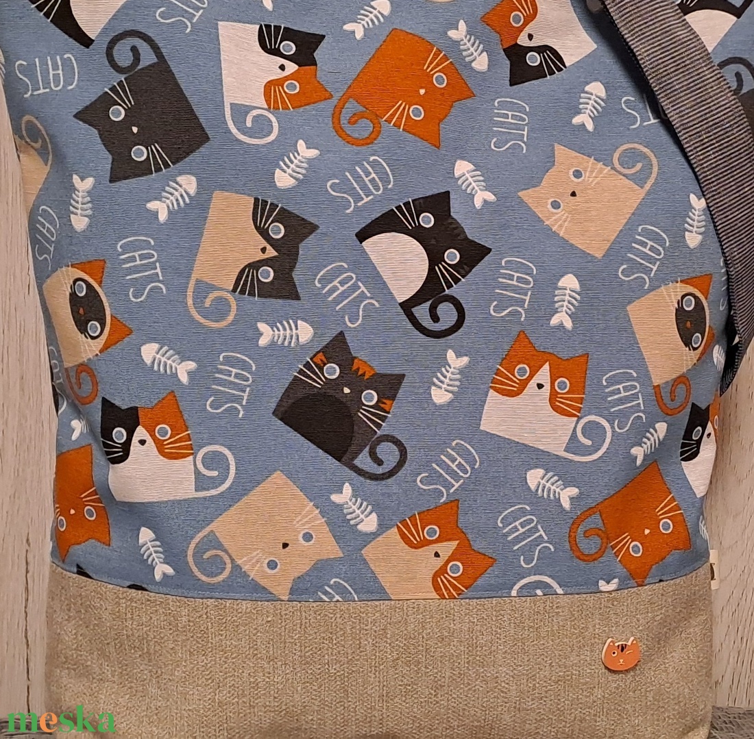 Mókás cicák :) szatyor, ökotáska, válltáska - táska & tok - bevásárlás & shopper táska - shopper, textiltáska, szatyor - Meska.hu