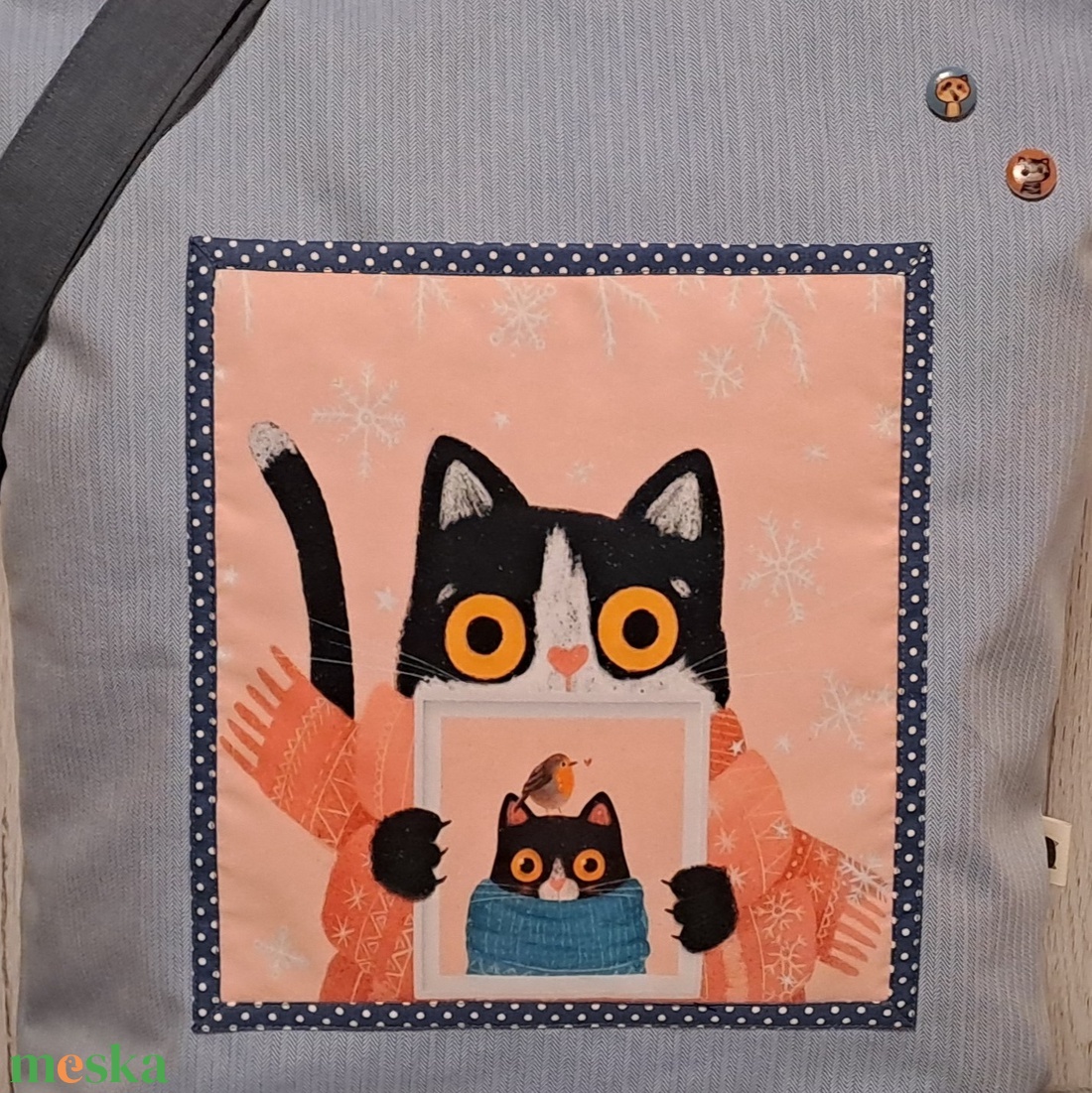 Önarckép :) szatyor, ökotáska, válltáska - táska & tok - bevásárlás & shopper táska - shopper, textiltáska, szatyor - Meska.hu