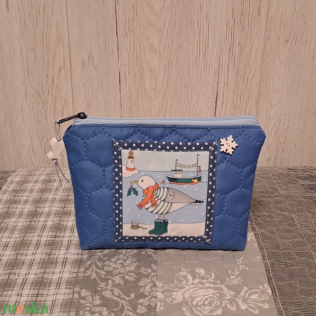 Téli tengerpart  :) neszesszer/sminktáska/irattartó - táska & tok - neszesszer - Meska.hu