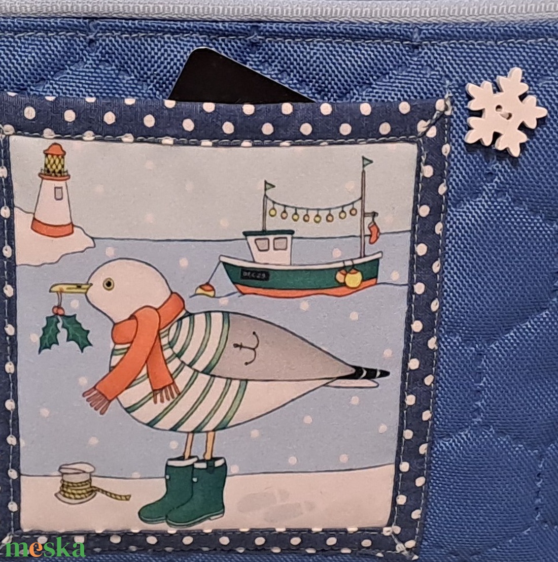 Téli tengerpart  :) neszesszer/sminktáska/irattartó - táska & tok - neszesszer - Meska.hu