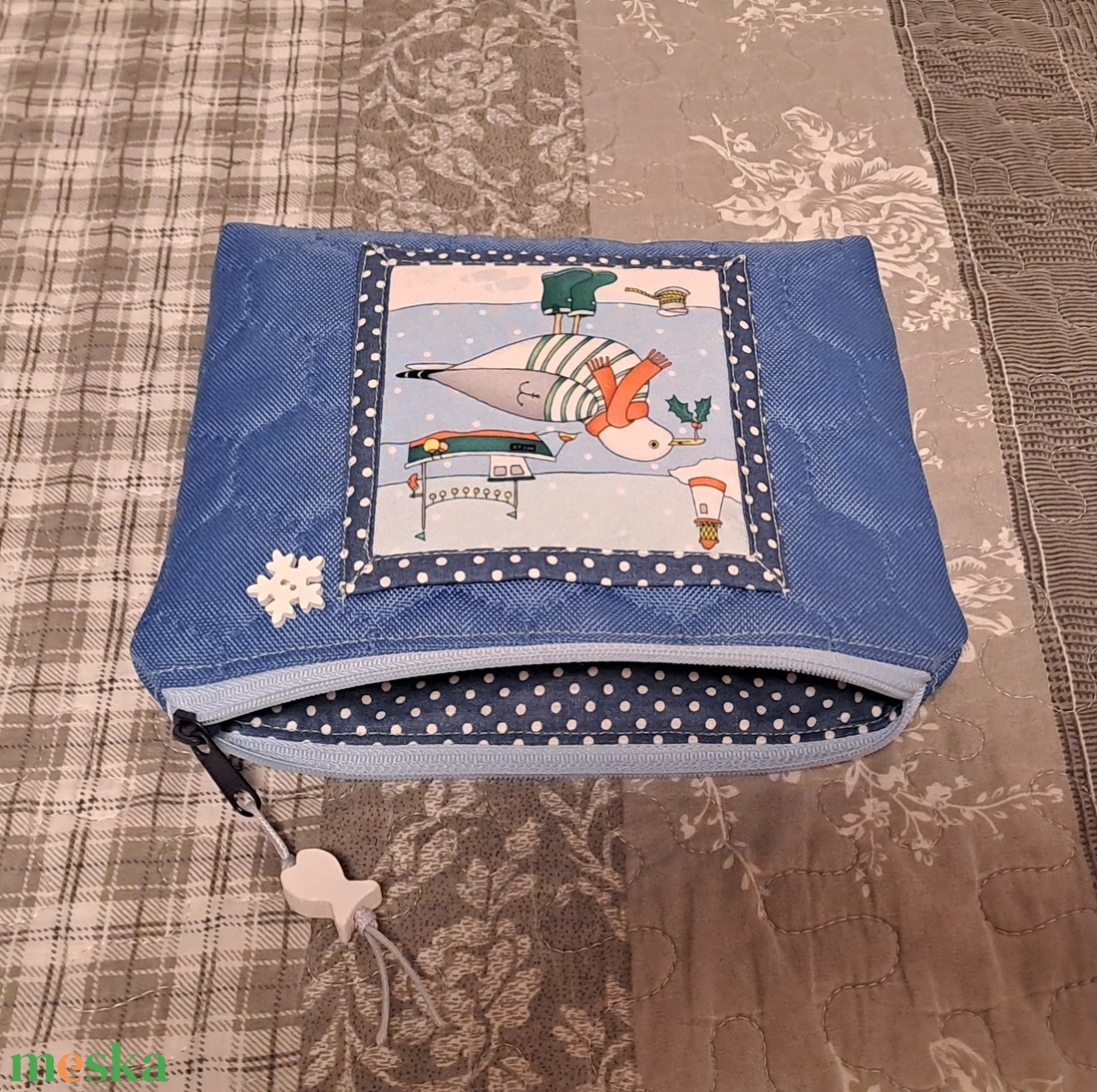 Téli tengerpart  :) neszesszer/sminktáska/irattartó - táska & tok - neszesszer - Meska.hu