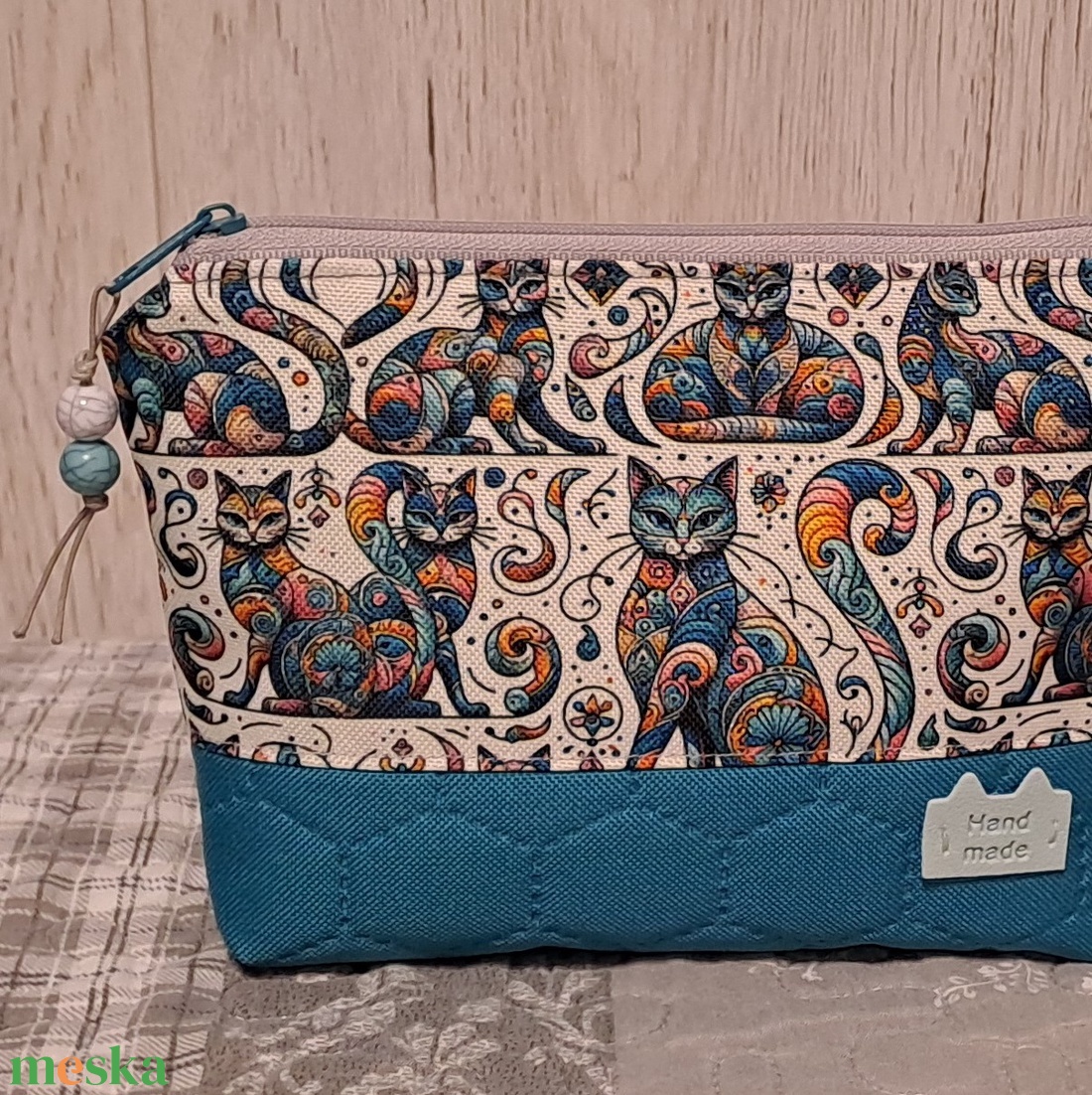 Cicák színesben 2.0  :) neszesszer/sminktáska/irattartó - táska & tok - neszesszer - Meska.hu