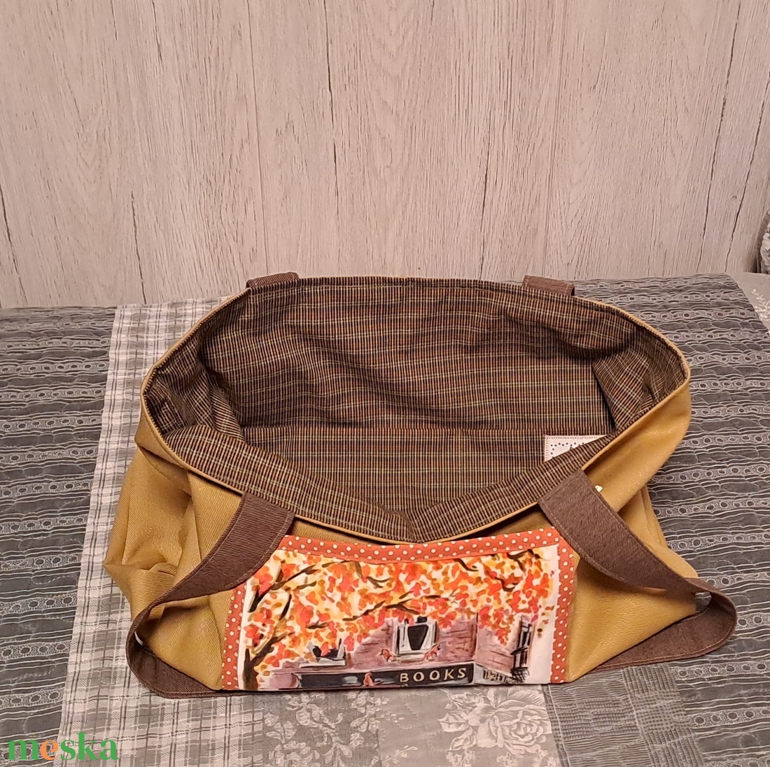 Őszi színek  :) szatyor, ökotáska, válltáska - táska & tok - bevásárlás & shopper táska - shopper, textiltáska, szatyor - Meska.hu