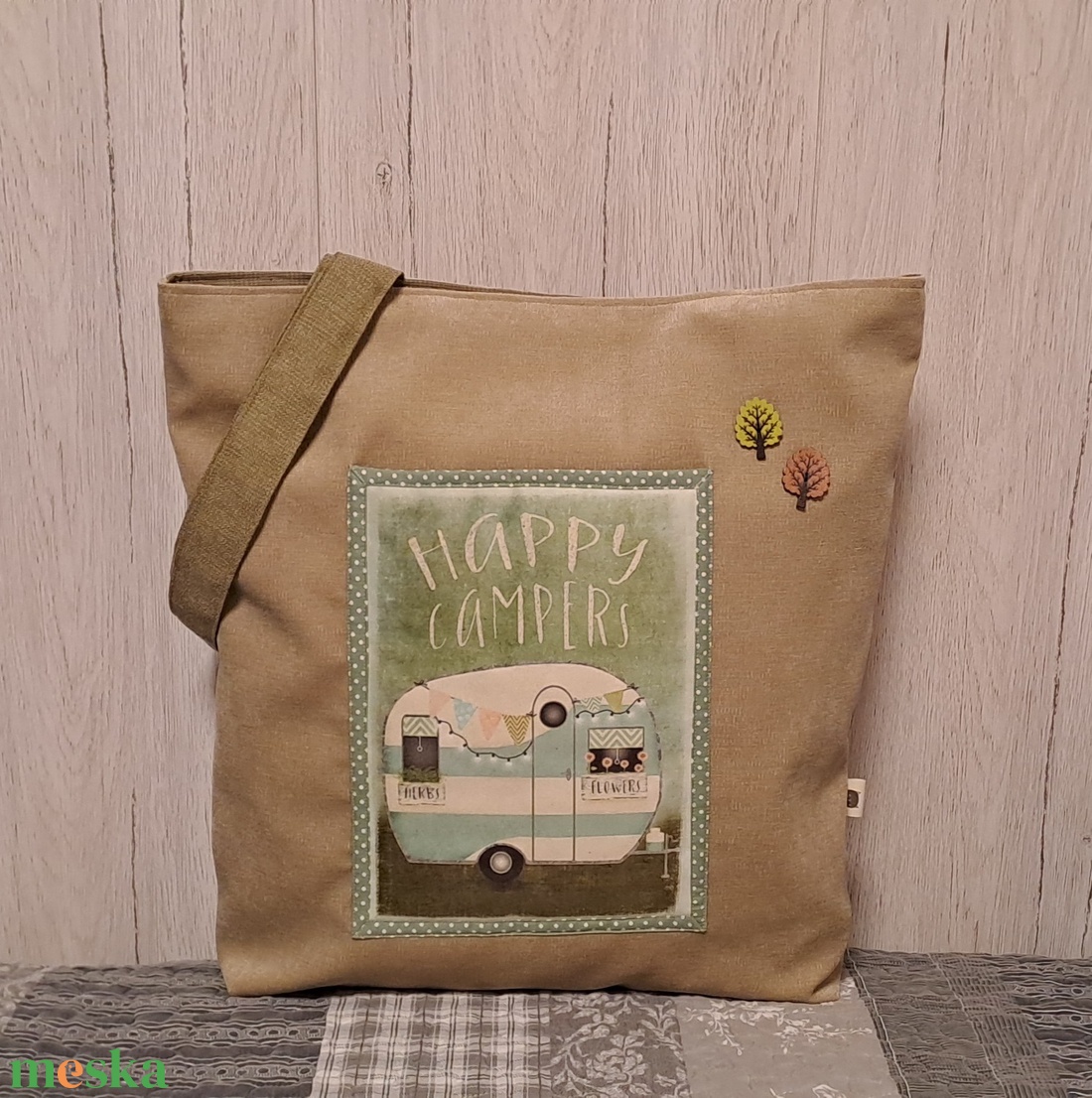 Lakókocsi  :) szatyor, ökotáska, válltáska - táska & tok - bevásárlás & shopper táska - shopper, textiltáska, szatyor - Meska.hu