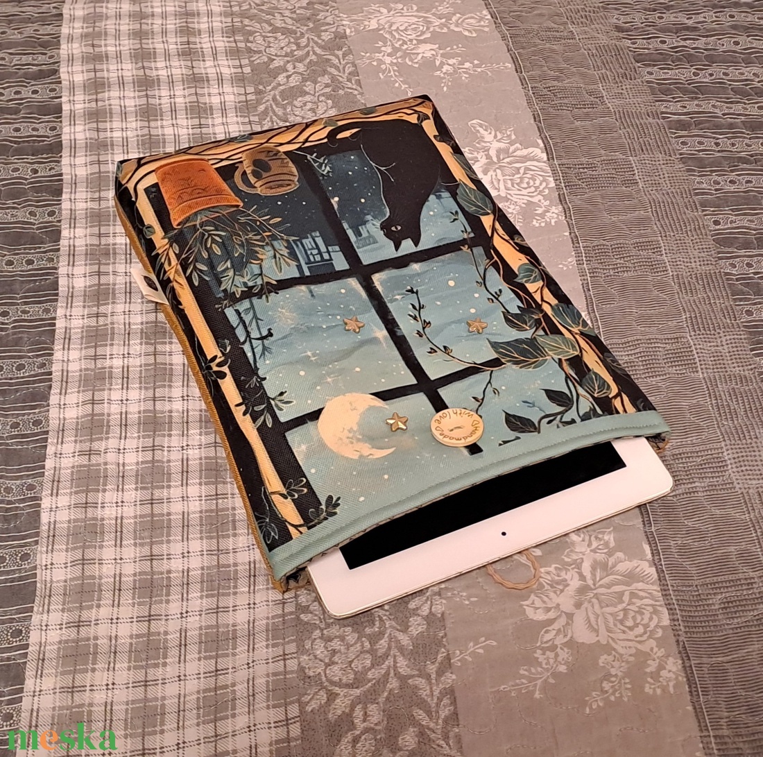 Fekete macska :) könyvtasak, könyvtok, tablet tok - táska & tok - ebook & tablet tok - Meska.hu