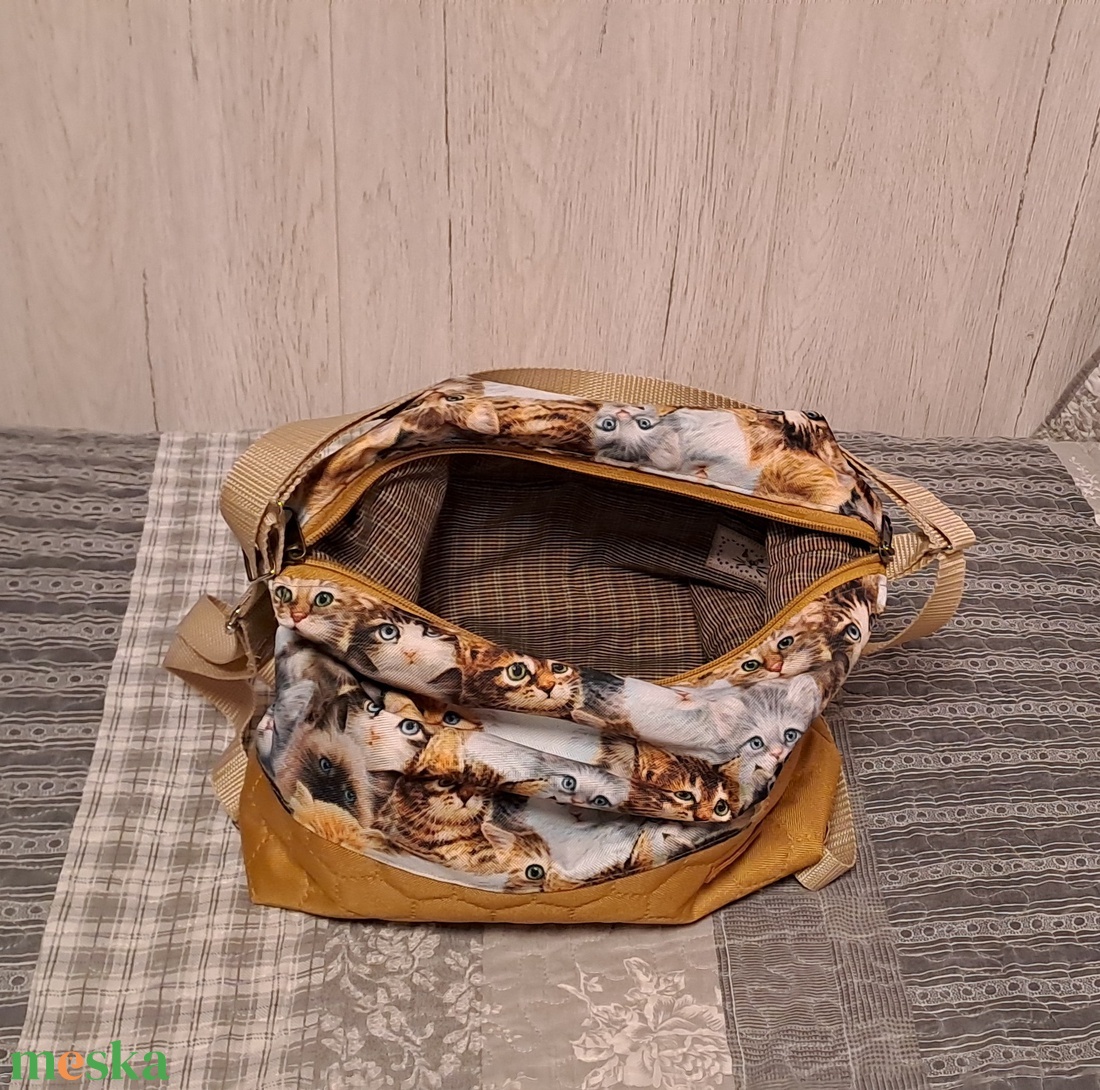 Csupa cica :) variálható válltáska/hátizsák - táska & tok - variálható táska - Meska.hu