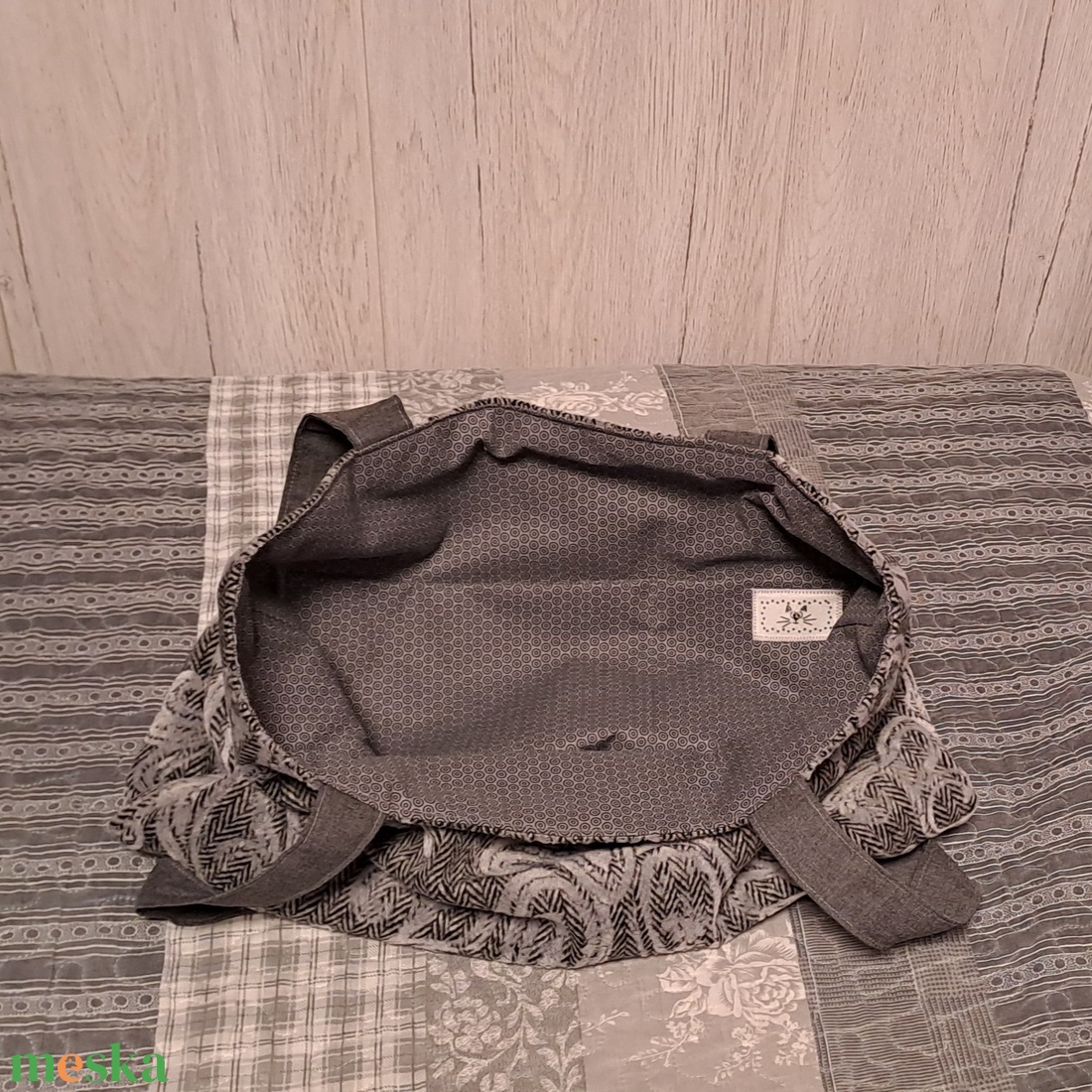 Vintage hangulat :) szatyor, ökotáska, válltáska - táska & tok - bevásárlás & shopper táska - shopper, textiltáska, szatyor - Meska.hu