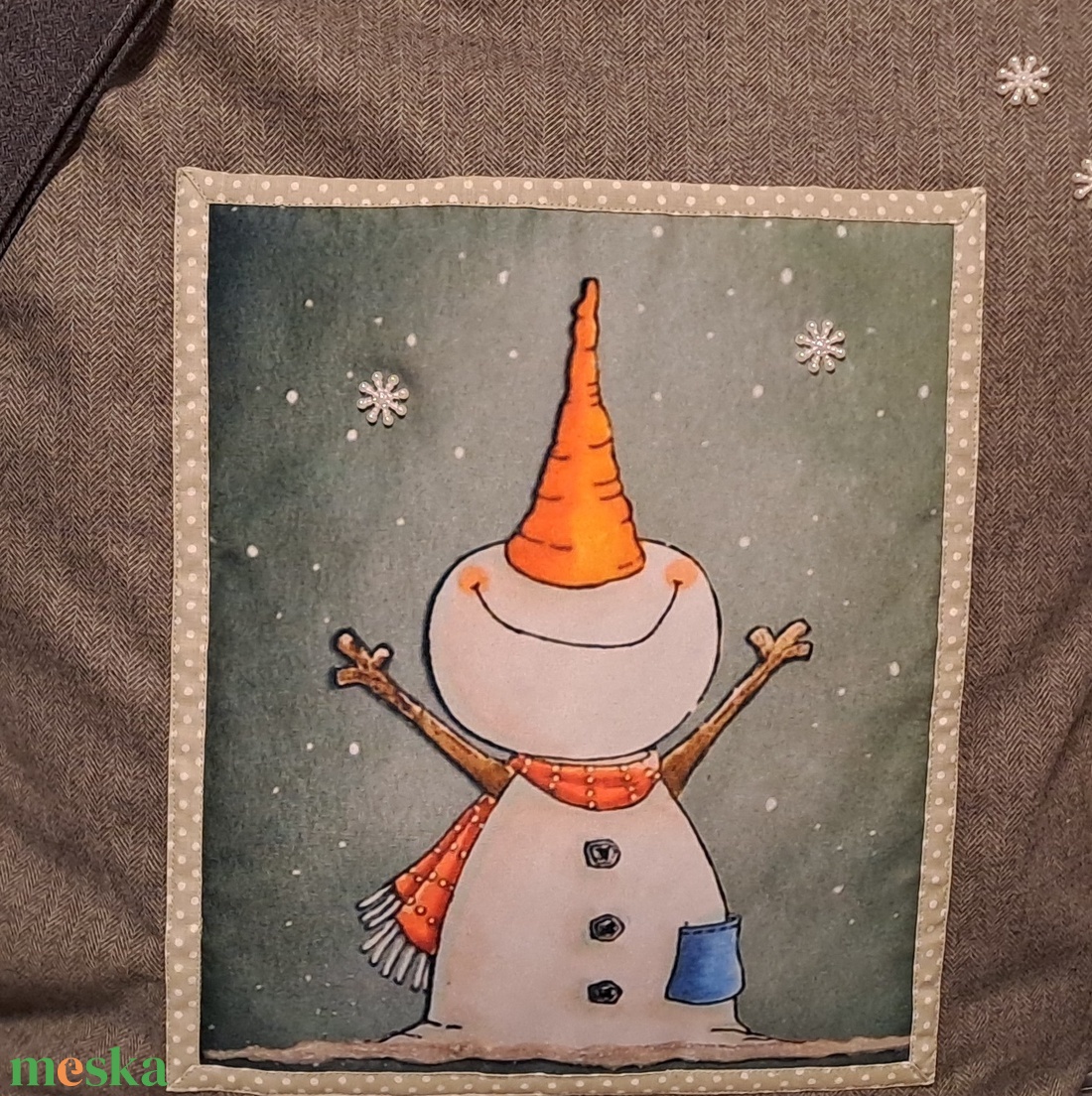 Legyen hó :) szatyor, ökotáska, válltáska - táska & tok - bevásárlás & shopper táska - shopper, textiltáska, szatyor - Meska.hu