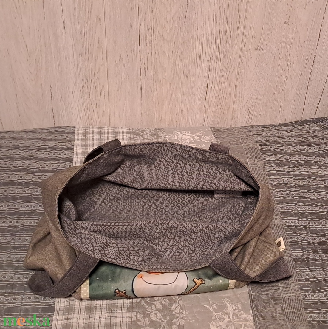 Legyen hó :) szatyor, ökotáska, válltáska - táska & tok - bevásárlás & shopper táska - shopper, textiltáska, szatyor - Meska.hu