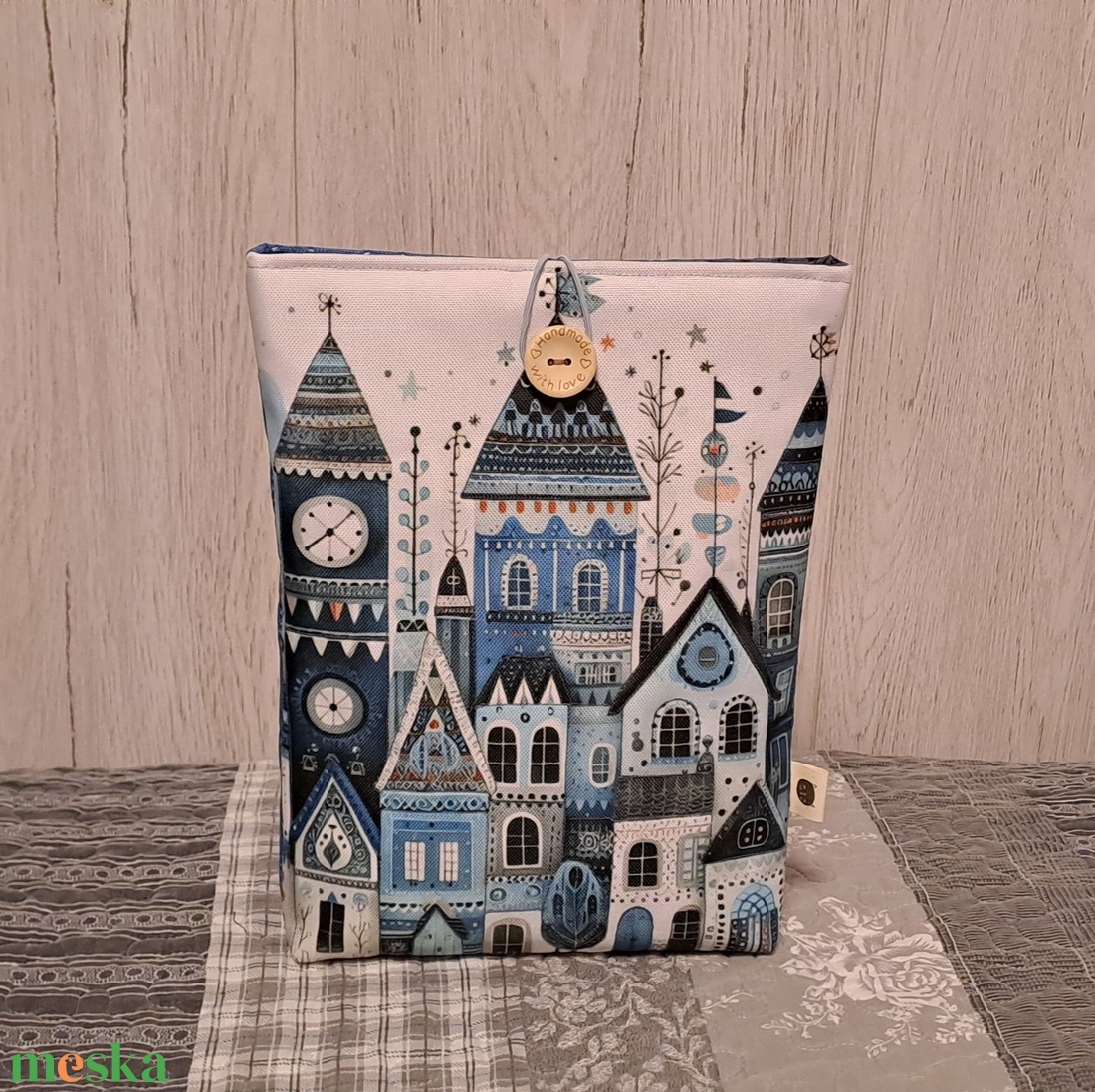 Város kékben :) könyvtasak, könyvtok, tablet tok - táska & tok - ebook & tablet tok - Meska.hu