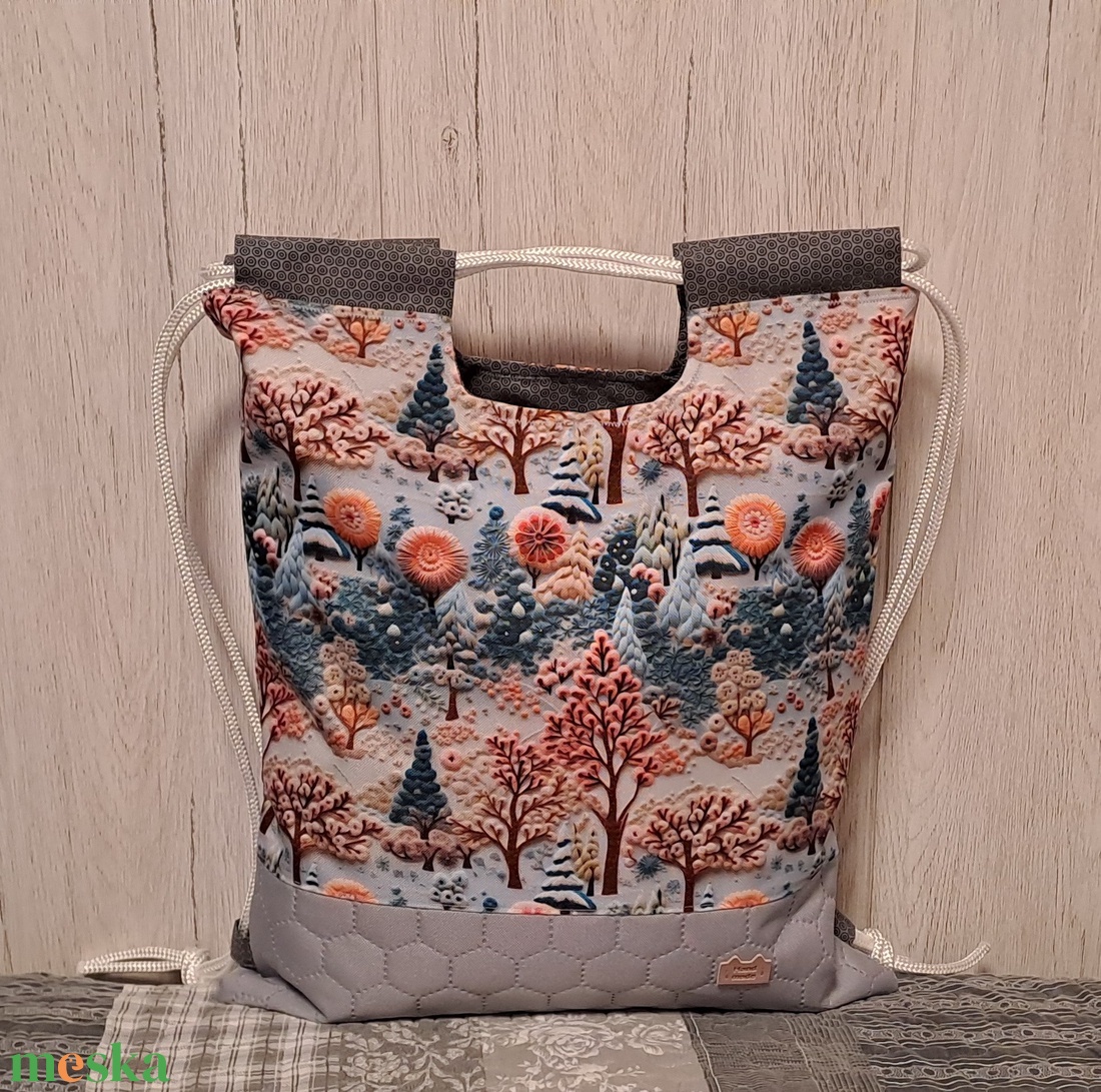 Hímzett hatás :) - hátiszatyor, tornazsák, gymbag - táska & tok - hátizsák - tornazsák, gymbag - Meska.hu