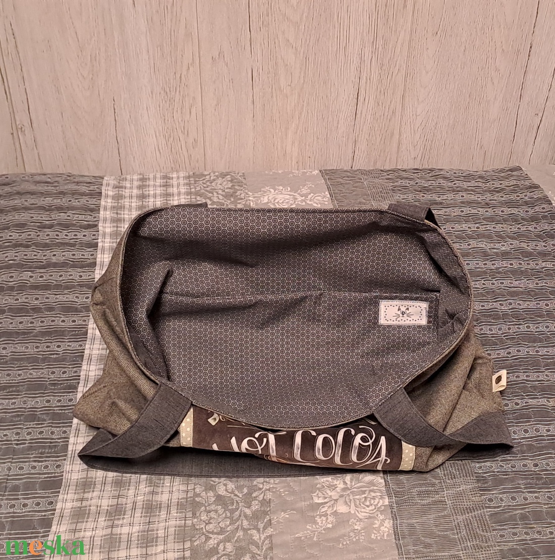 Habos kakaó  :) szatyor, ökotáska, válltáska - táska & tok - bevásárlás & shopper táska - shopper, textiltáska, szatyor - Meska.hu