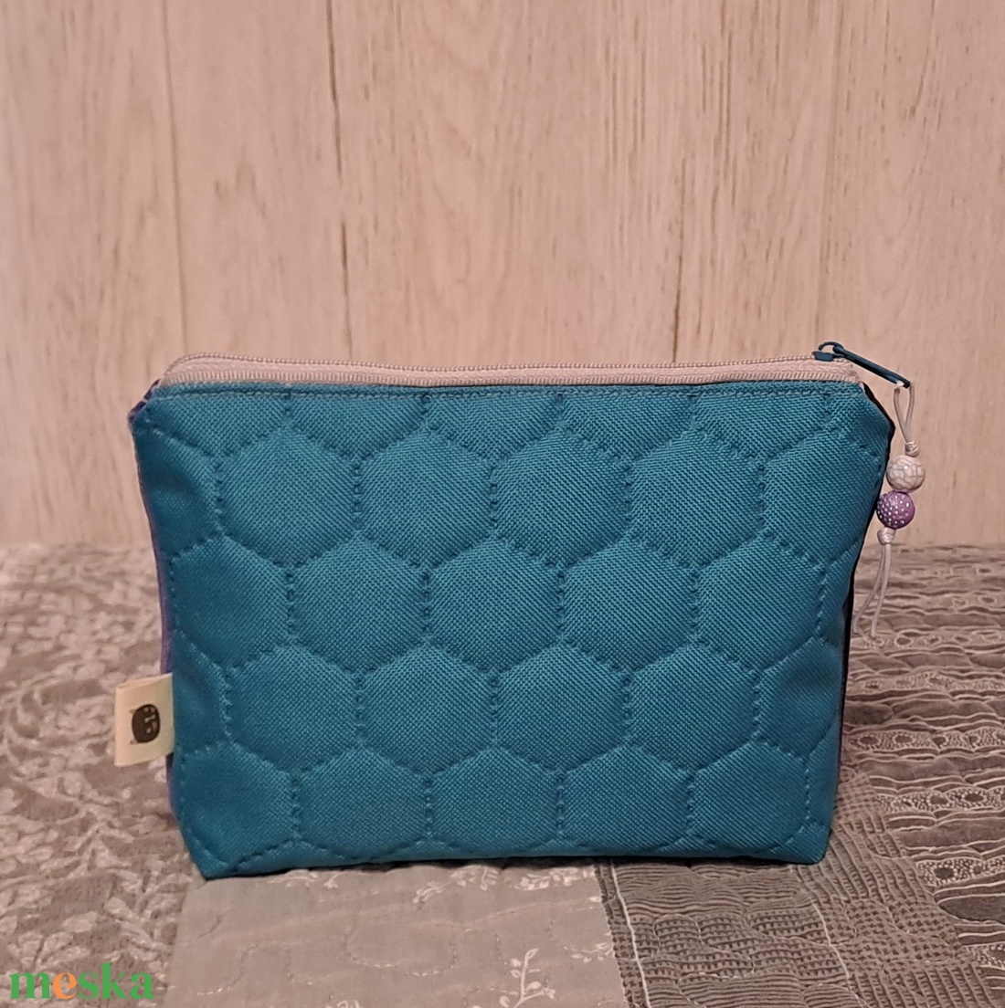 Lila-türkiz  :) neszesszer/sminktáska/irattartó - táska & tok - neszesszer - Meska.hu