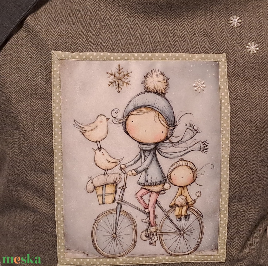 Kétkeréken  :) szatyor, ökotáska, válltáska - táska & tok - bevásárlás & shopper táska - shopper, textiltáska, szatyor - Meska.hu