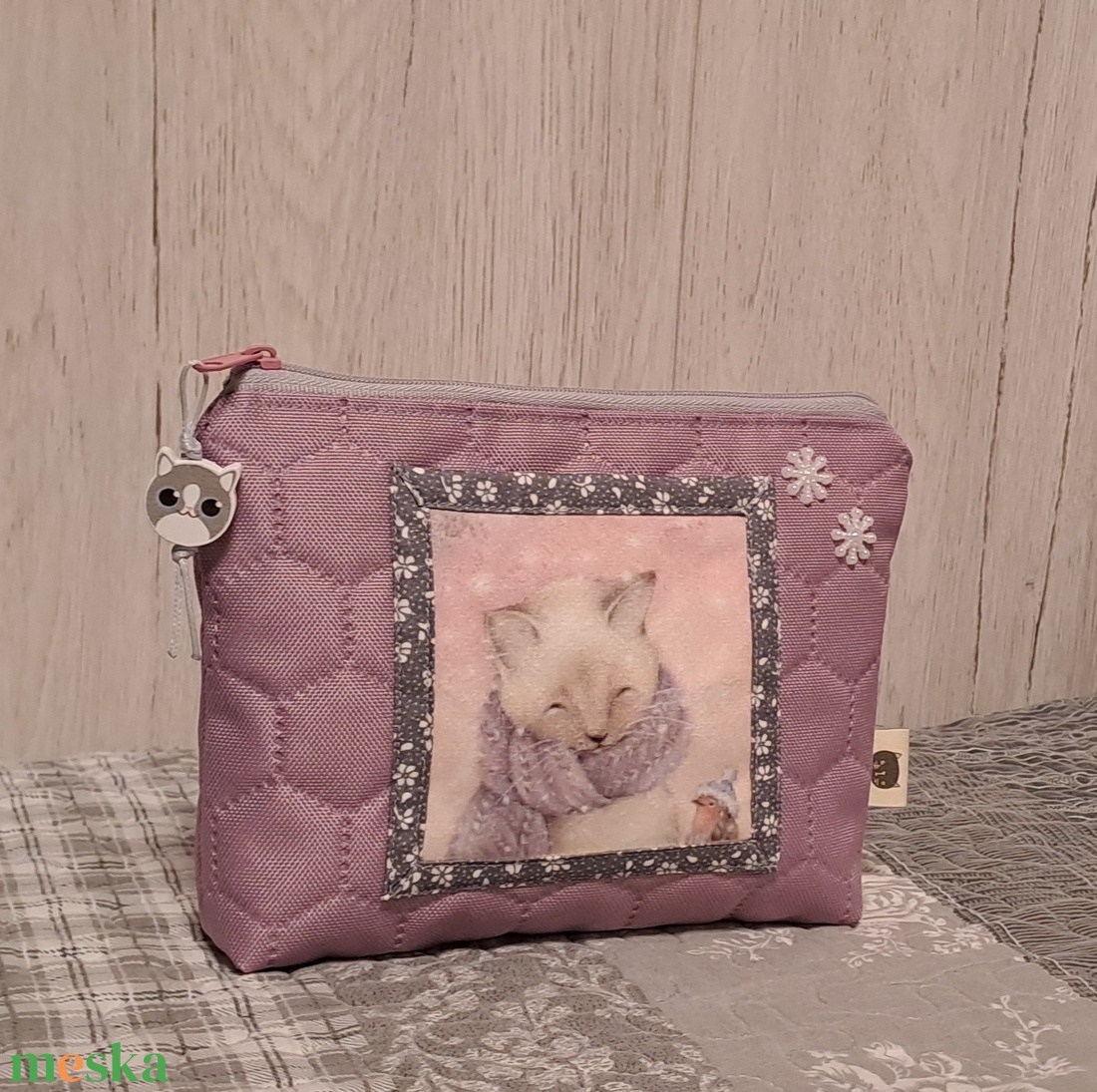 Fázós cica  :) neszesszer/sminktáska/irattartó - táska & tok - neszesszer - Meska.hu