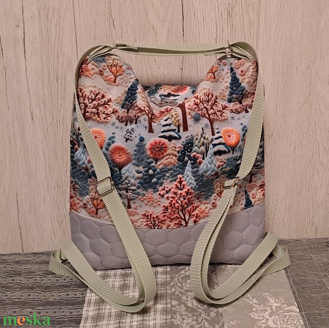 Hímzett hatás :) variálható válltáska/hátizsák/crossbody táska - táska & tok - variálható táska - Meska.hu