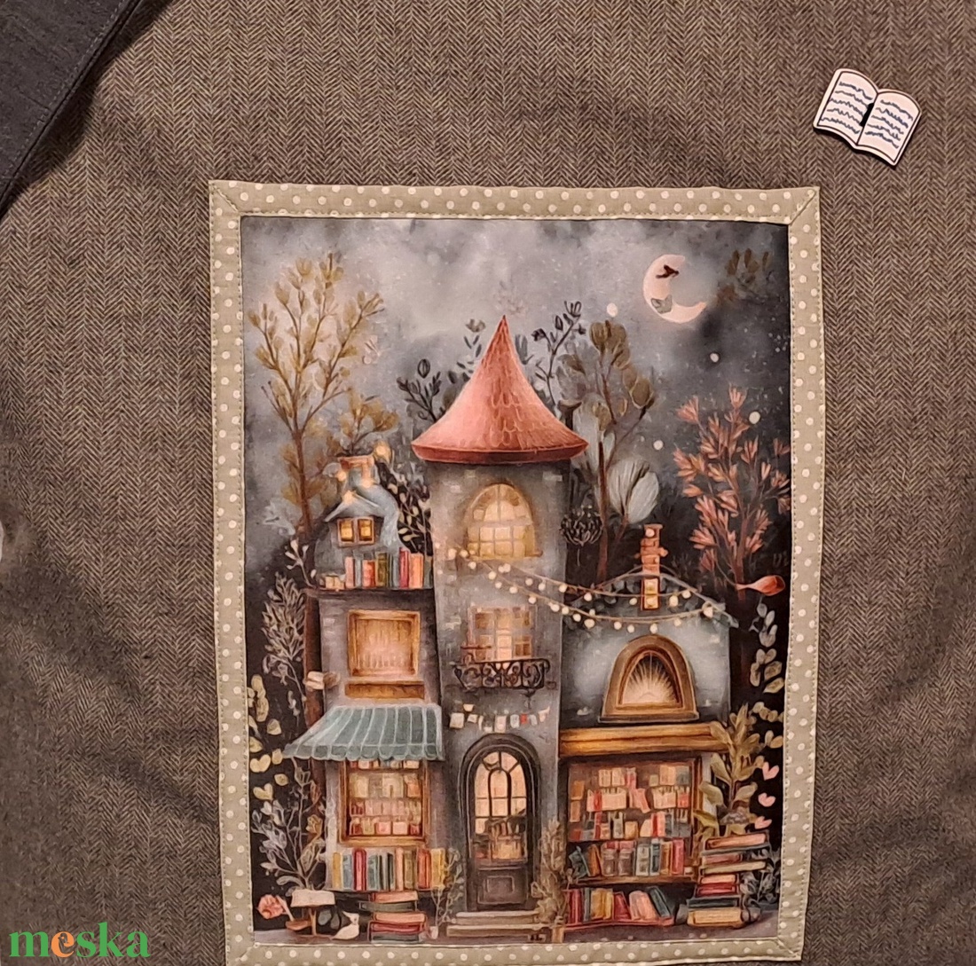 Könyvesbolt  :) szatyor, ökotáska, válltáska - táska & tok - bevásárlás & shopper táska - shopper, textiltáska, szatyor - Meska.hu