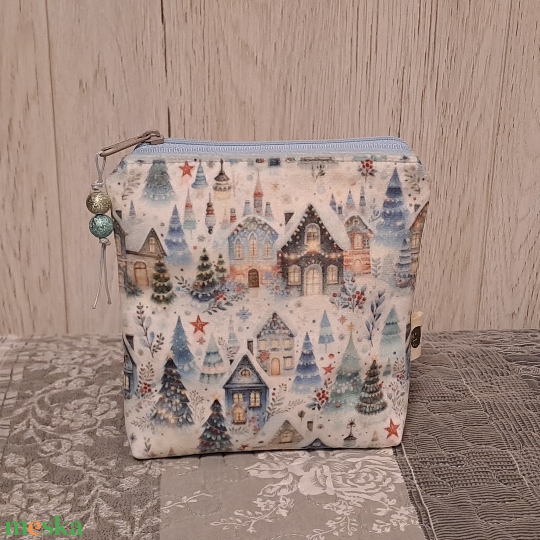 Téli táj :) neszesszer/sminktáska/betéttartó - táska & tok - neszesszer - Meska.hu