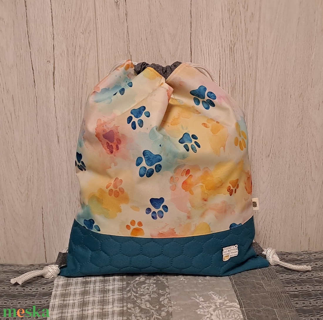 Tappancsnyomok :) - hátiszatyor, tornazsák, gymbag - táska & tok - hátizsák - tornazsák, gymbag - Meska.hu